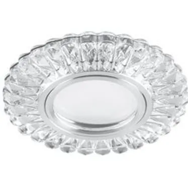 Светильник точечный встраиваемый под лампу, с LED подсветкой CD901 15LED*2835 SMD 4000K, MR16 50W G5.3, белый, хром | 28844 | FERON