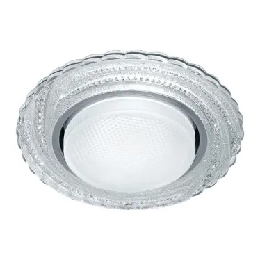 Светильник потолочный встраиваемый со светодиодной подсветкой 20LED*2835 SMD, 15W GX53, без лампы, прозрачный, хром CD4037 RGB с др-ром в/компл | 4190