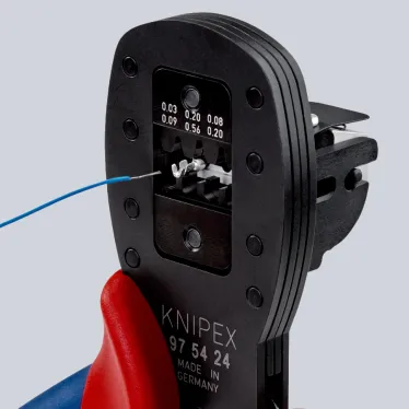 Пресс-клещи для миниатюрных штекеров параллельный обжим штекеры Micro-FiT™ Molex LLC кол-во гнёзд: 3 AWG 30-26/24-22/20 L-190 мм 2-компонентные рукоятки