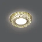 Светильник точечный встраиваемый Backlight BL043 Кругл. Шампань/Кристалл/Хром, Gu5.3, LED 2700K | BL043 | Gauss