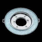 Светильник встраиваемый GX53R-R22L-crystal под лампу GX53 с подсветкой 230B Голубой/Хром | 4690612016535 | IN HOME