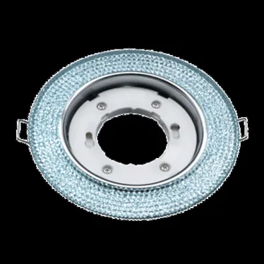 Светильник встраиваемый GX53R-R22L-crystal под лампу GX53 с подсветкой 230B Голубой/Хром | 4690612016535 | IN HOME