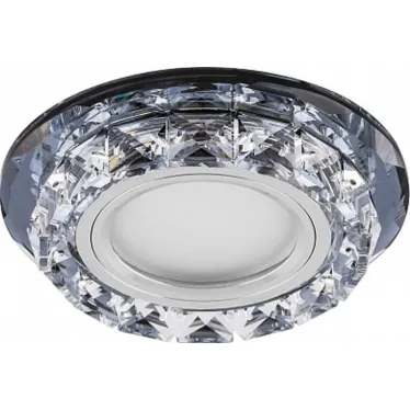 Светильник точечный встраиваемый под лампу, с LED подсветкой CD878 15LED*2835 SMD 4000K, MR16 50W G5.3, прозрачный, прозрачный | 28823 | FERON