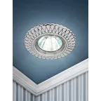 Светильник штампованный MR16 12V/220V 50W белый/хром (100/2800)ST4 CH/WH /1
