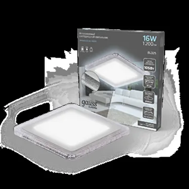 Светильник светодиодный Bubbles BL325 Квадр. 12+4W LED 4000K 1200лм192x192мм O160 1/20 | BL325 |Gauss