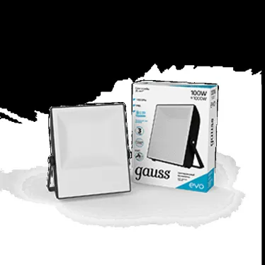 Прожектор светодиодный LED EVO 100W 10000 lm IP65 6500К, IK07, черный 1/6 | 687511100 | Gauss