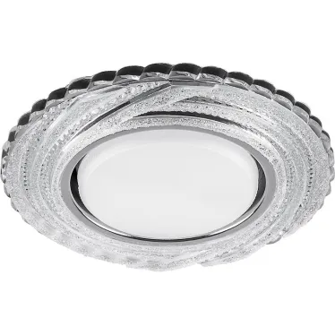 Светильник потолочный встраиваемый под лампу GX53 CD4037 20LED*2835SMD 4000K, 15W GX53, без лампы, прозрачный, хром | 40504 | FERON