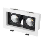 Светильник CL-KARDAN-S180x102-2x9W Warm (WH-BK, 38 deg) | 024130 | Arlight