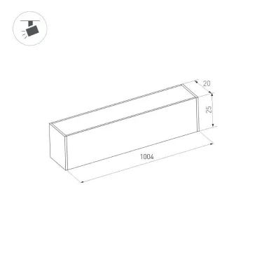 Светильник MAG-FLAT-25-L1000-30W Warm3000 (BK, 100 deg, 24V) (Arlight, IP20 Металл, 3 года) | 034216 | Arlight