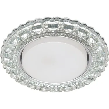 Светильник точечный встраиваемый декоративный CD4045 20LED*2835 SMD 4000K, 15W GX53, без лампы, прозрачный, хром | 41408 | Feron