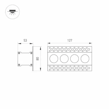 Светильник MS-ORIENT-BUILT-TRIMLESS-TC-S38x127-10W Day4000 (WH-BK, 30 deg, 230V) (Arlight, IP20 Металл, 5 лет) | 032224 | Arlight