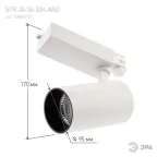 Светильник трековый трёхфазный SТR-30-36-30K-W40 узкий луч 3000K белый