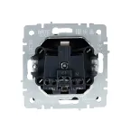 BRITE Розетка с заземлением с защитными шторками и крышкой 16А IP20 РСбш10-3-БрЧ черный