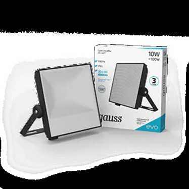 Прожектор светодиодный EVO 10W 900 lm IP65 6500К, IK04, черный 1/30 | 687511310 | Gauss
