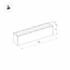 Светильник MAG-DOTS-25-L200-6W Warm3000 (BK, 30 deg, 24V) (arlight, IP20 Металл, 3 года) | 033669 | Arlight