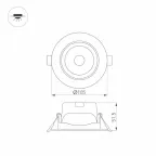 Светильник LTD-POLAR-TURN-R105-10W Warm3000 (WH, 36 deg, 230V) (Arlight, IP20 Пластик, 3 года) | 032867 | Arlight