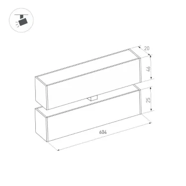 Светильник MAG-FLAT-FOLD-25-S604-18W Day4000 (BK, 100 deg, 24V) (arlight, IP20 Металл, 3 года) | 034239 | Arlight