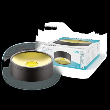 Светильник светодиодный накладной Overhead цилиндр 12W 770lm 4000K 170-240V IP20 140*50мм черный золото LED 1/30 | HD040 | Gauss