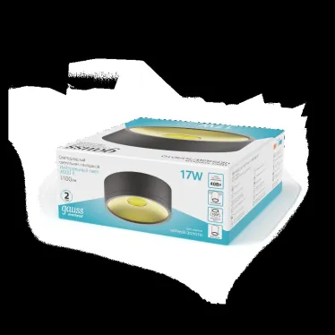 Светильник светодиодный накладной Overhead цилиндр 17W 1100lm 4000K 170-240V IP20 140*50мм черный золото LED 1/30 | HD041 | Gauss