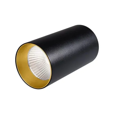 Светильник накладной SP-POLO-R85-1-15W Day White 40deg (Black, Gold Ring) | 022952 | Arlight