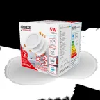 Светильник встраиваемый downlight Elementary круг 5W 430lm 4000K 210-240V IP20 95*38 монтаж бел.LED (3шт. в упак.) LED 1/40 | 9100420205T | Gauss