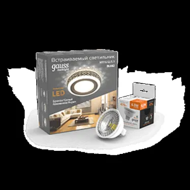Набор Светильник Backlight BL082 3W + Лампа светодиодная MR16 6,5W 470lm 3000K GU5.3 LED | BL082P | Gauss