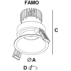 Светильник светодиодный FAMO 07 WH D45 3000K (with driver) | 1723000070 | Световые Технологии