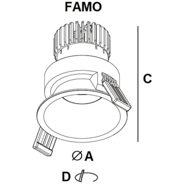 Светильник светодиодный FAMO 07 WH D45 3000K (with driver) | 1723000070 | Световые Технологии