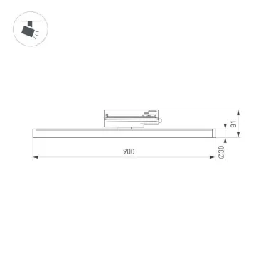 Светильник LGD-TUBE-TURN-4TR-L900-30W Day4000 (BK, 180 deg, 230V) (Arlight, IP20 Металл, 3 года) | 035671 | Arlight