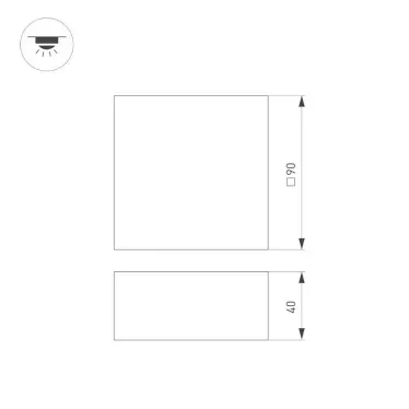 Светильник DL-GRIGLIATO-S90x90-12W Day4000 (WH, 90 deg, 230) | 038335 | Arlight