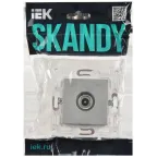 SKANDY Розетка TV проходная SK-A17S серебряный IEK