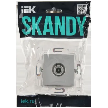 SKANDY Розетка TV проходная SK-A17S серебряный IEK