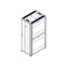 Шкаф Uniprom. 48U-800/1200. боковые панели 4шт. черный