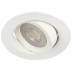 Светильник светодиодный встраиваемый KL LED 22A-5 3K WH LED круглый поворотн. LED SMD 5W 3000K белый | Б0037036 | ЭРА