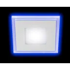 Светильник точечный встраиваемый светодиодный LED 4 9Вт 4000К белый квадрат с синей подсветкой| Б0017496 | ЭРА
