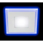 Светильник точечный встраиваемый светодиодный LED 4 6Вт 4000К белый квадрат с синей подсветкой| Б0017495 | ЭРА