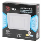 Светильник точечный встраиваемый светодиодный LED 4 6Вт 4000К белый квадрат с синей подсветкой| Б0017495 | ЭРА