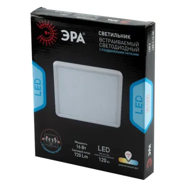 Светильник светодиодный квадратный регулируемый LED 6-16-4K/1 16W 220V 4000K | Б0046901 | ЭРА