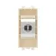 Avanti Компьютерная розетка RJ-45 без шторки модульная, кат.5е экранированная, Ванильная дымка, 1 модуль