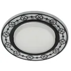 Светильник точечный декоративный DK LD28 WH/BK /1 cо светодиодной подсветкой GX53, белый/черный (30/720) | Б0048932 | ЭРА