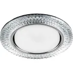 Светильник потолочный встраиваемый под лампу GX53 CD4033 20LED*2835 SMD 4000K, 15W GX53, без лампы, прозрачный, хром | 32997 | FERON