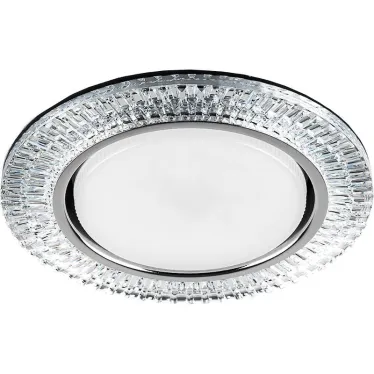 Светильник потолочный встраиваемый под лампу GX53 CD4033 20LED*2835 SMD 4000K, 15W GX53, без лампы, прозрачный, хром | 32997 | FERON