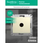 GLOSSA Розетка телевизионная TV в рамку 1дБ бежевая