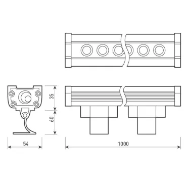 Прожектор светодиодный архитектурный AR-LINE-1000L-36W-220V White (Grey, 30 deg) | 024307 | Arlight