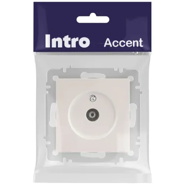 Розетка Intro Accent 6-301-06 TV одиночная, IP20, СУ, перламутр