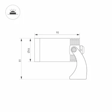 Светильник KT-WATER-R44-8W RGBW (SL, 24 deg, 12V) (Arlight, IP68 Металл, 3 года) | 028079 | Arlight