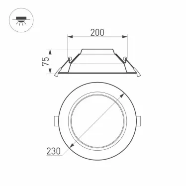 Светильник IM-CYCLONE-R230-30W Day4000 (WH, 90 deg) (Arlight, IP40 Металл, 3 года) | 023217(2) | Arlight
