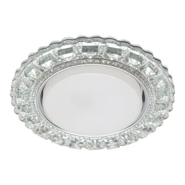 Светильник точечный встраиваемый декоративный CD4045 20LED*2835 SMD 6400K, 15W GX53, без лампы, прозрачный, хром | 41409 | Feron
