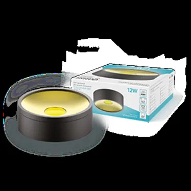 Светильник светодиодный накладной Overhead цилиндр 12W 770lm 4000K 170-240V IP20 140*50мм черный золото LED 1/30 | HD040 | Gauss