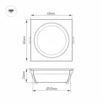 Светодиодный светильник LTM-S60x60WH-Frost 3W Day White 110deg | 020764 | Arlight